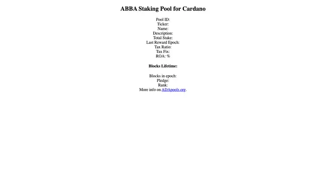 ABBA · ABBA - because Staking is like Good Music !