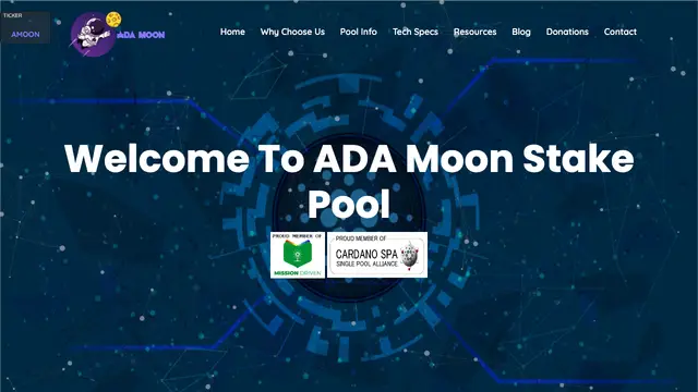 AMOON · ADA Moon Stake Pool